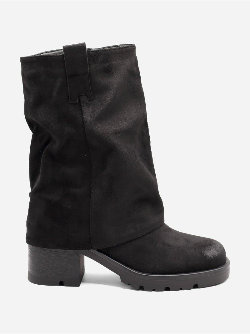 Botas com efeito de camurça Preto - Kiabi