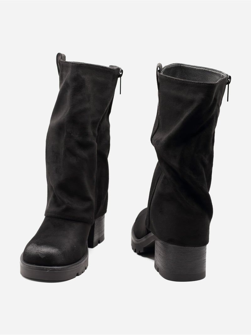Botas com efeito de camurça Preto - Kiabi