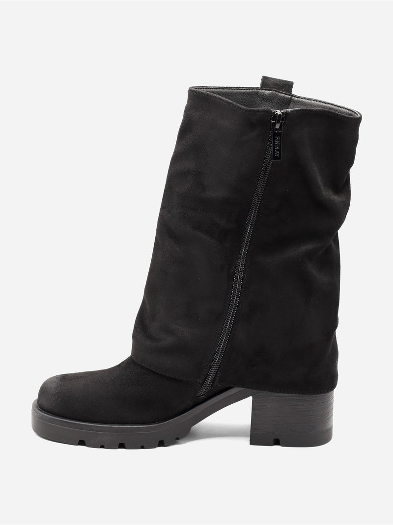 Botas com efeito de camurça Preto - Kiabi