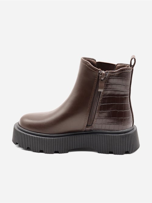 Botas com efeito de pele de crocodilo - Kiabi Botas com efeito de pele de crocodilo - Kiabi
