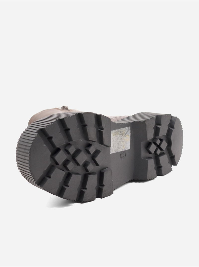 Botas com efeito de pele de crocodilo Castanho - Kiabi