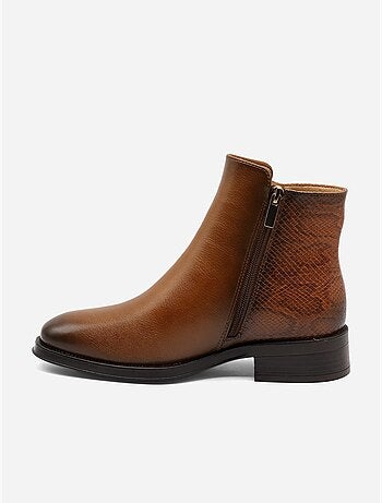 Botas com efeito de pele de crocodilo