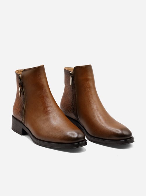 Botas com efeito de pele de crocodilo - Kiabi Botas com efeito de pele de crocodilo - Kiabi