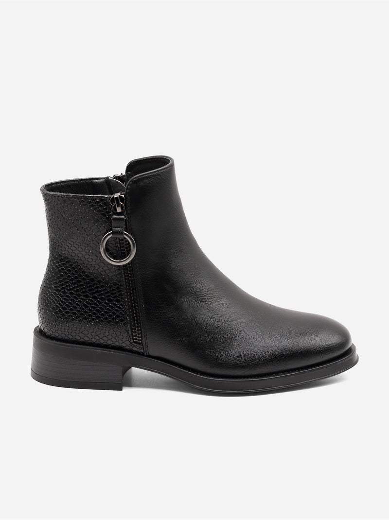 Botas com efeito de pele de crocodilo Preto - Kiabi