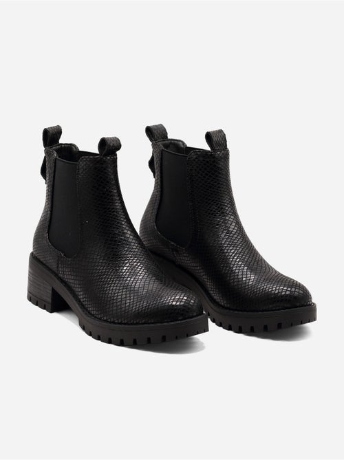 Botas com efeito de pele de crocodilo - Kiabi