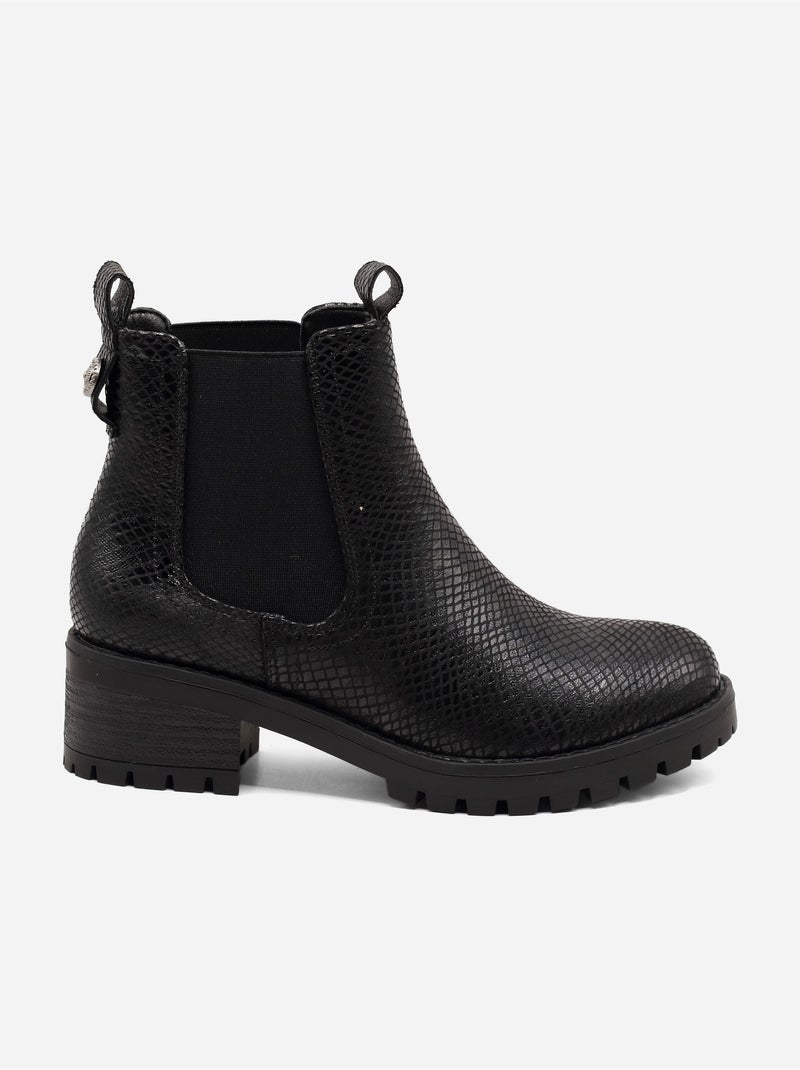 Botas com efeito de pele de crocodilo Preto - Kiabi