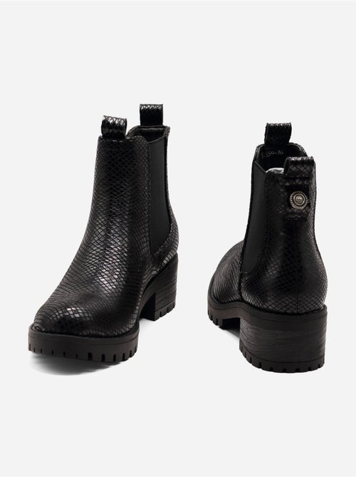Botas com efeito de pele de crocodilo - Kiabi