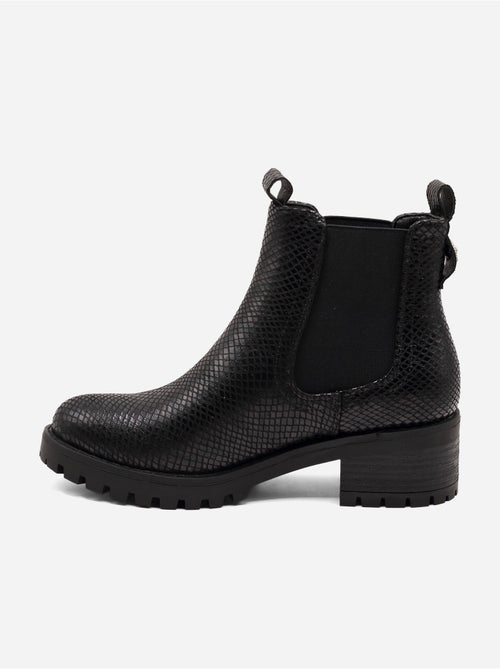 Botas com efeito de pele de crocodilo - Kiabi