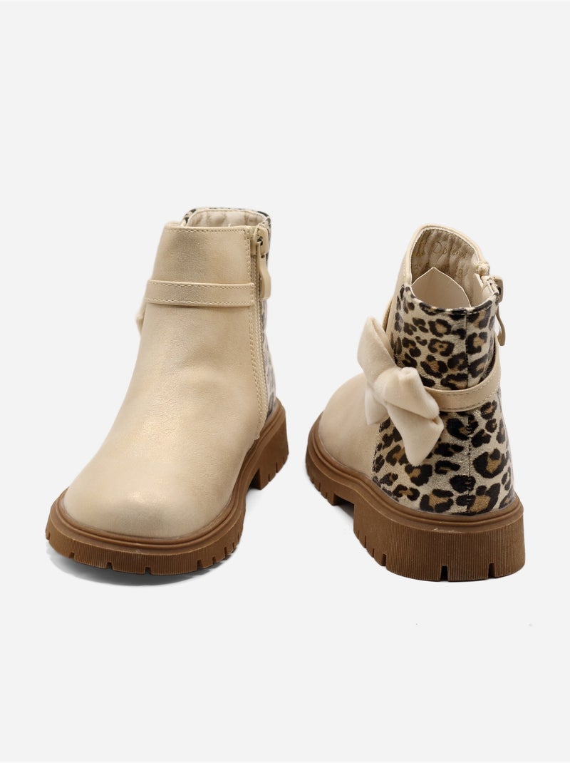 Botas com estampados Creme - Kiabi