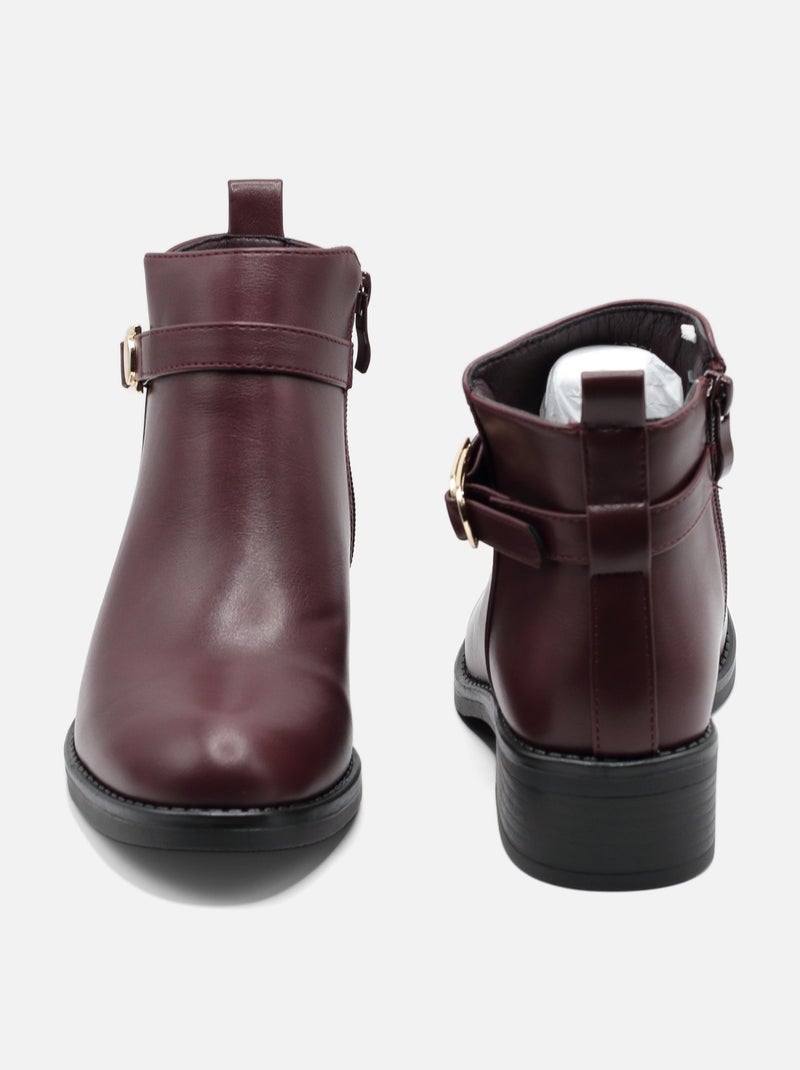 Botas com fecho Bordô - Kiabi