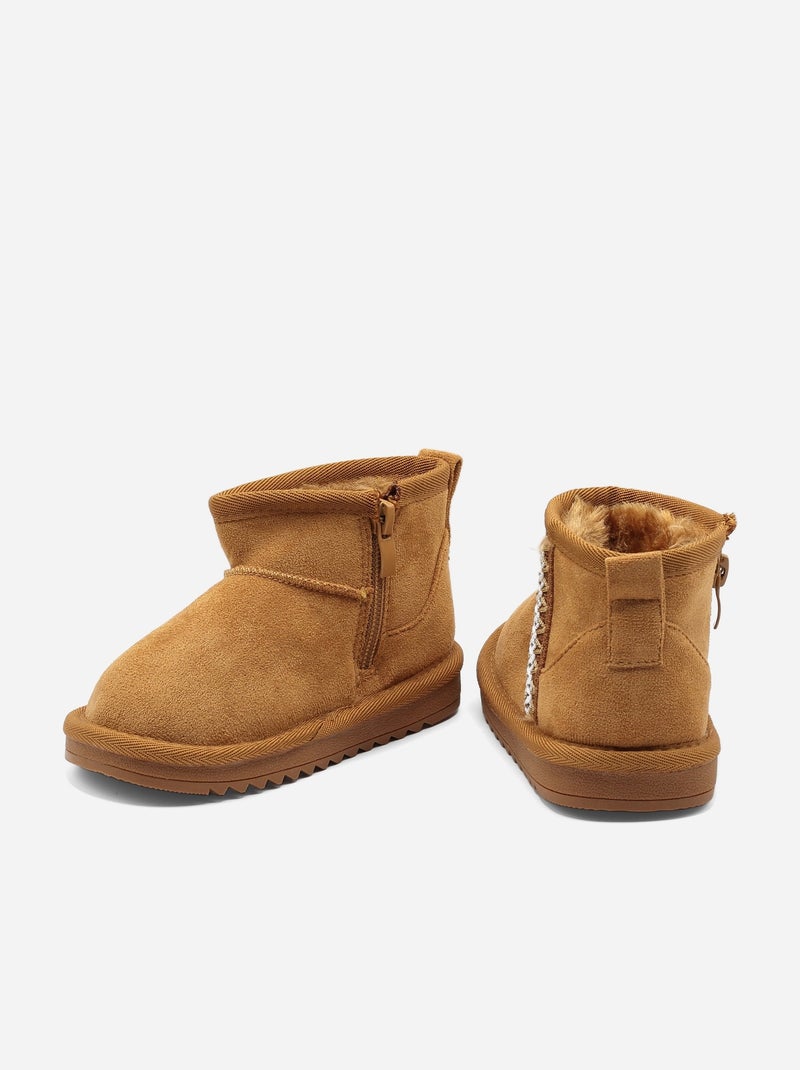 Botas com fecho Camelo - Kiabi
