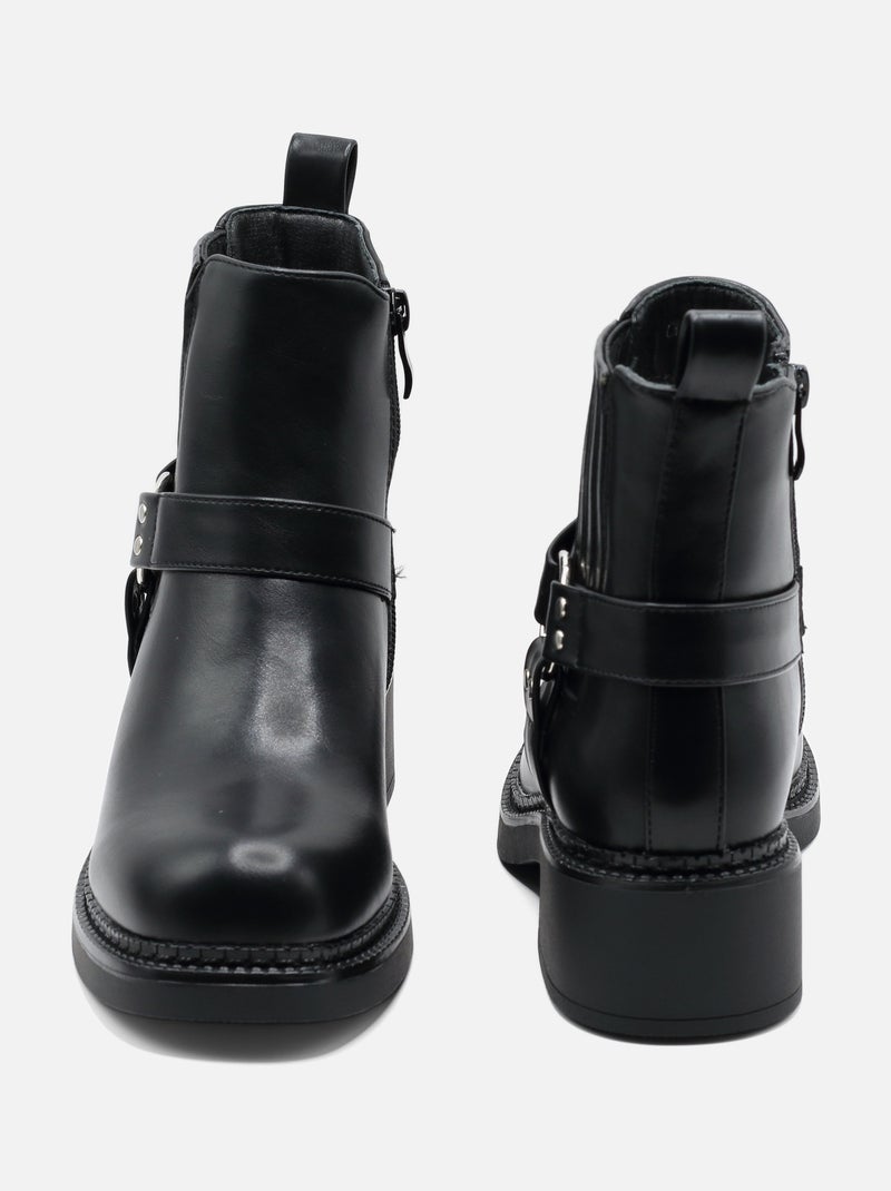 Botas com fecho de correr Preto - Kiabi