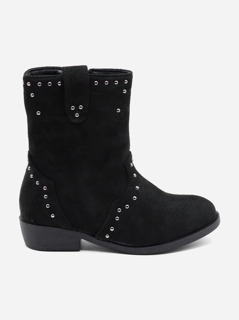Botas com fecho de correr Preto - Kiabi