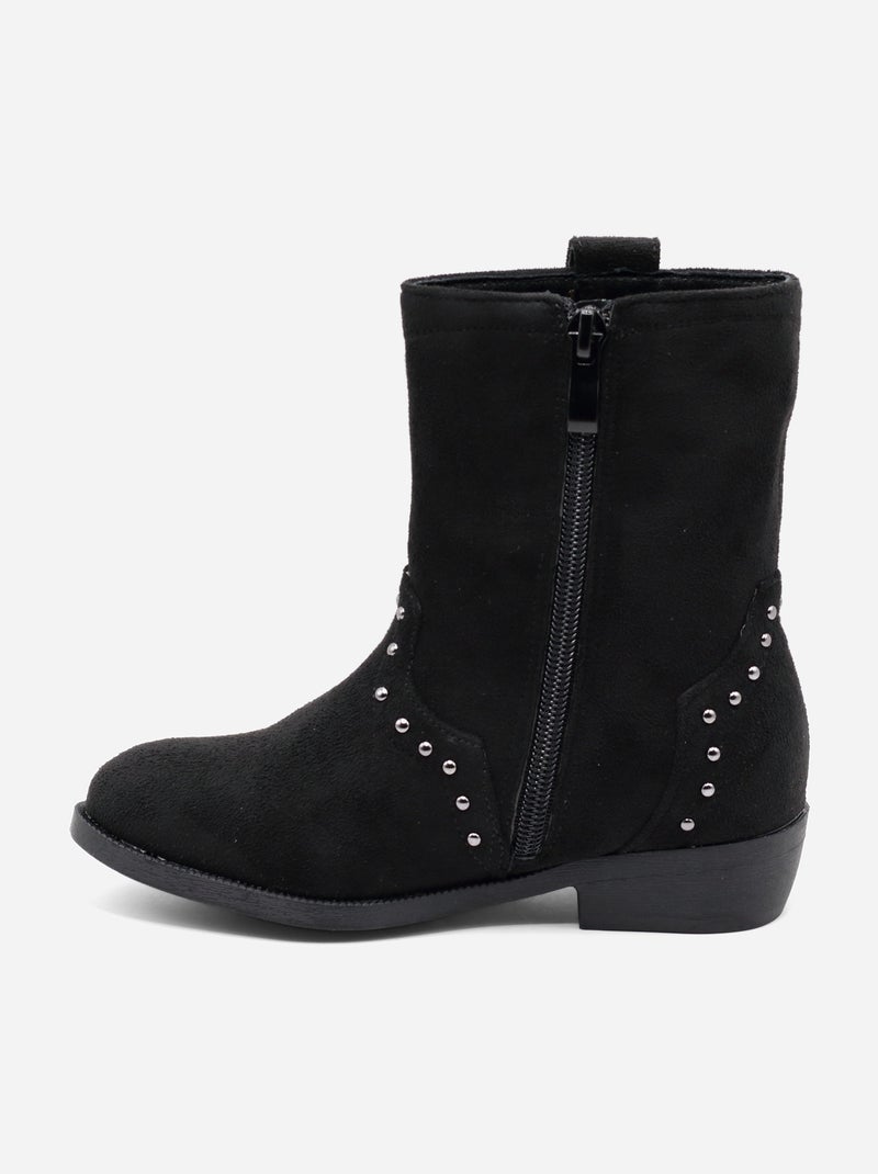 Botas com fecho de correr Preto - Kiabi