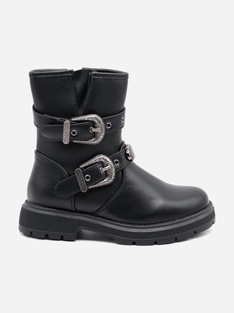 Botas com fecho de correr Preto - Kiabi