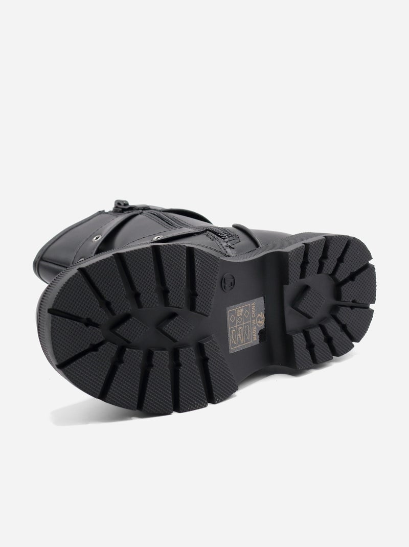 Botas com fecho de correr Preto - Kiabi