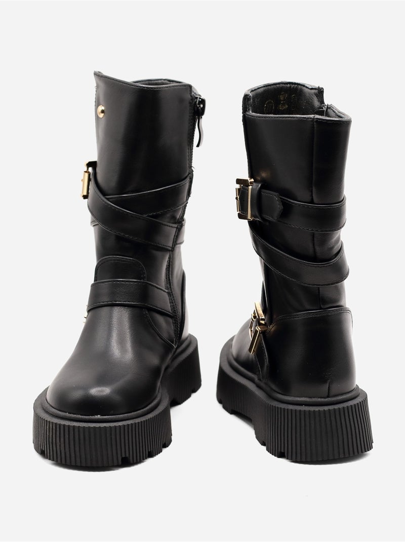 Botas com fecho de correr Preto - Kiabi