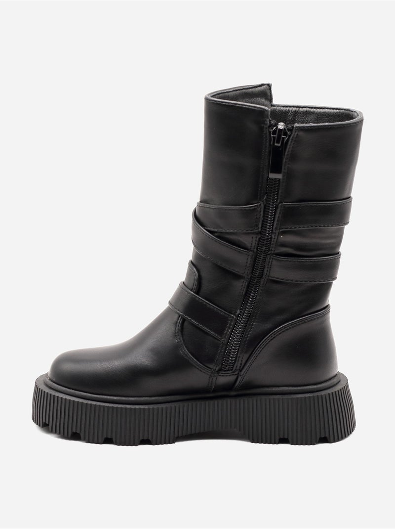Botas com fecho de correr Preto - Kiabi