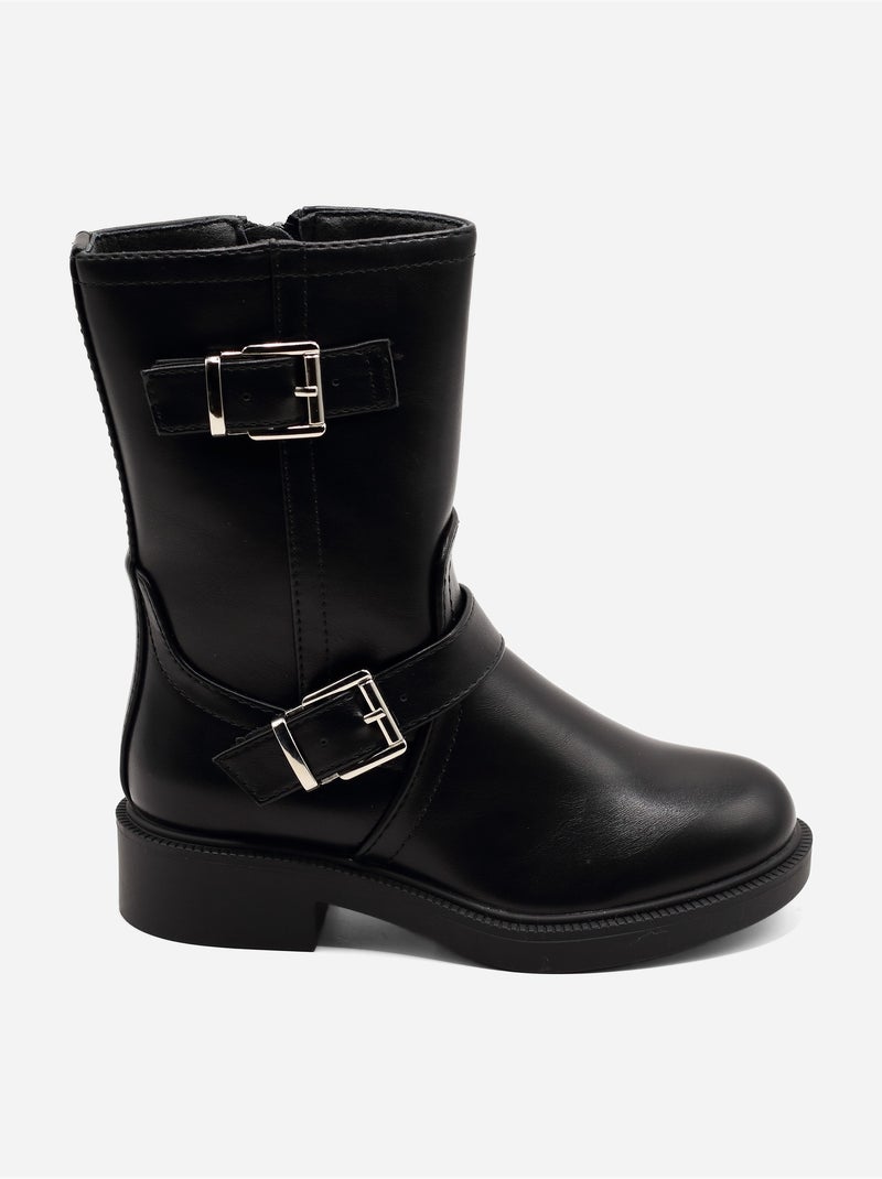 Botas com fecho de correr Preto - Kiabi