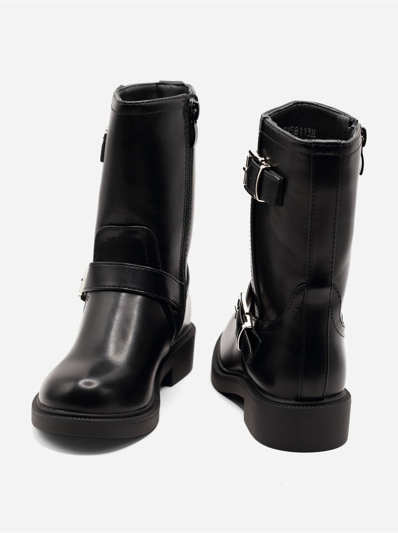 Botas com fecho de correr Preto - Kiabi