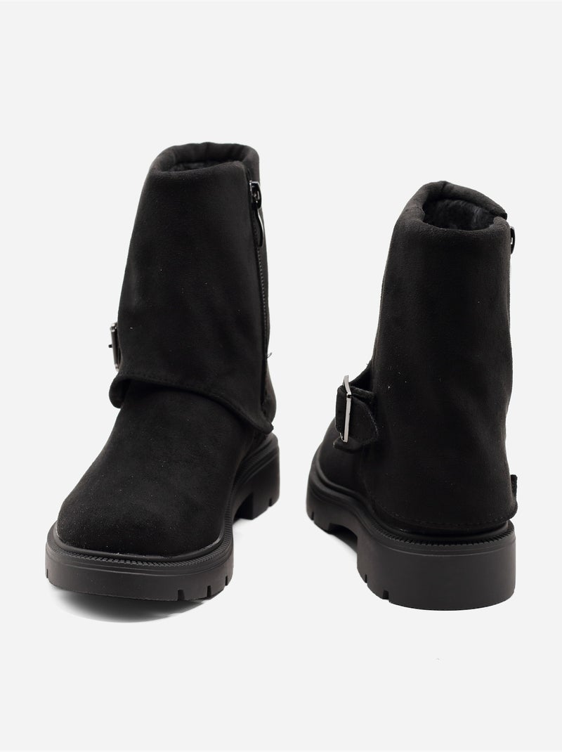 Botas com fecho de correr Preto - Kiabi
