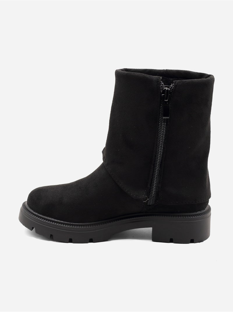 Botas com fecho de correr Preto - Kiabi