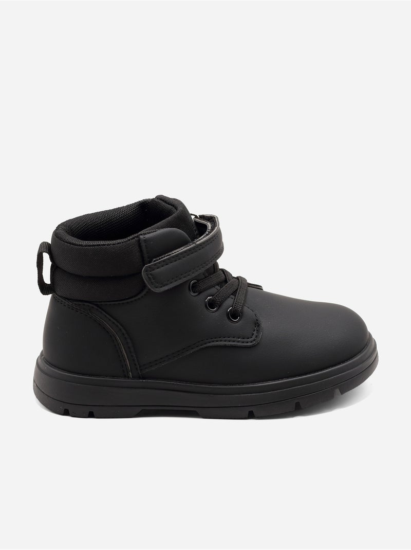 Botas com fecho de velcro Preto - Kiabi