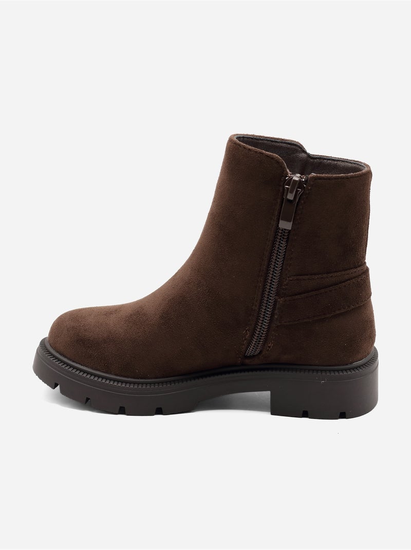 Botas com fivela de ardilão Castanho - Kiabi