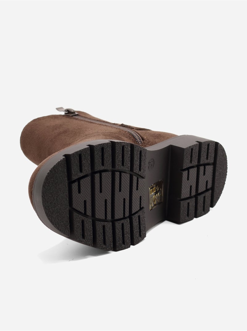 Botas com fivela de ardilão Castanho - Kiabi