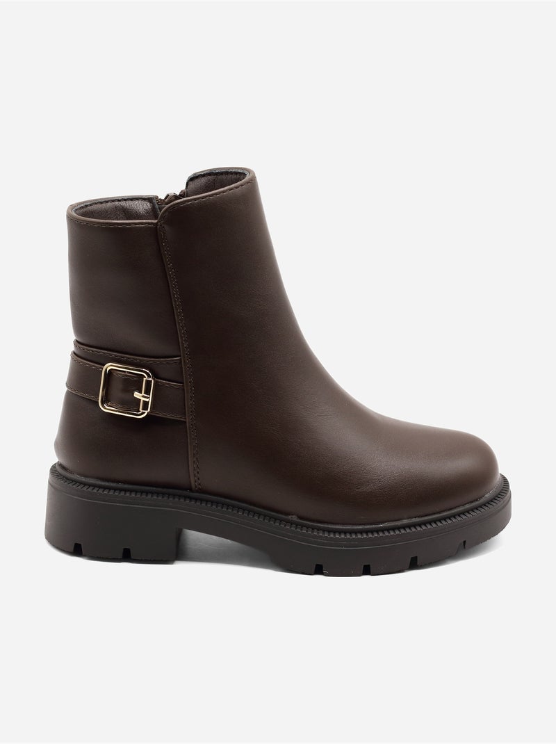 Botas com fivela de ardilão Castanho - Kiabi