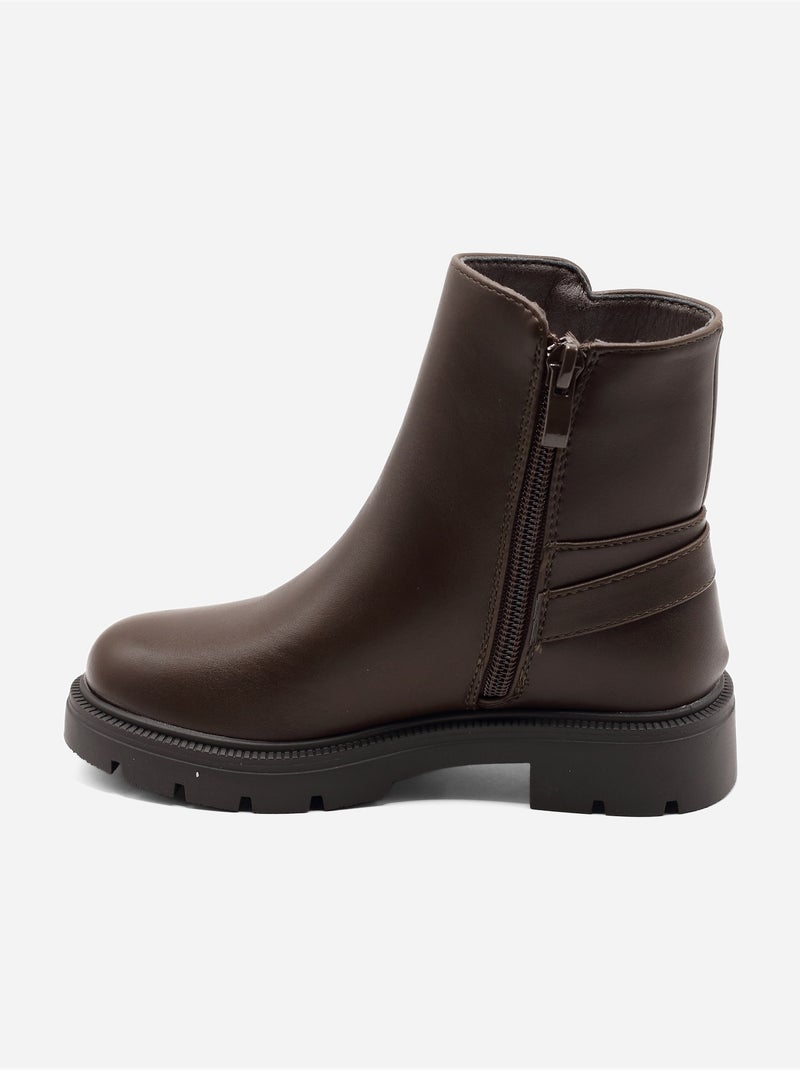 Botas com fivela de ardilão Castanho - Kiabi