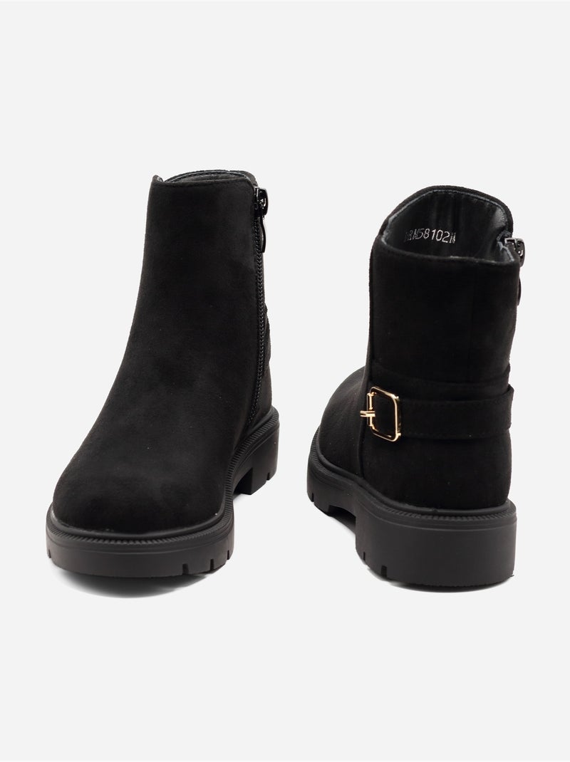 Botas com fivela de ardilão Preto - Kiabi