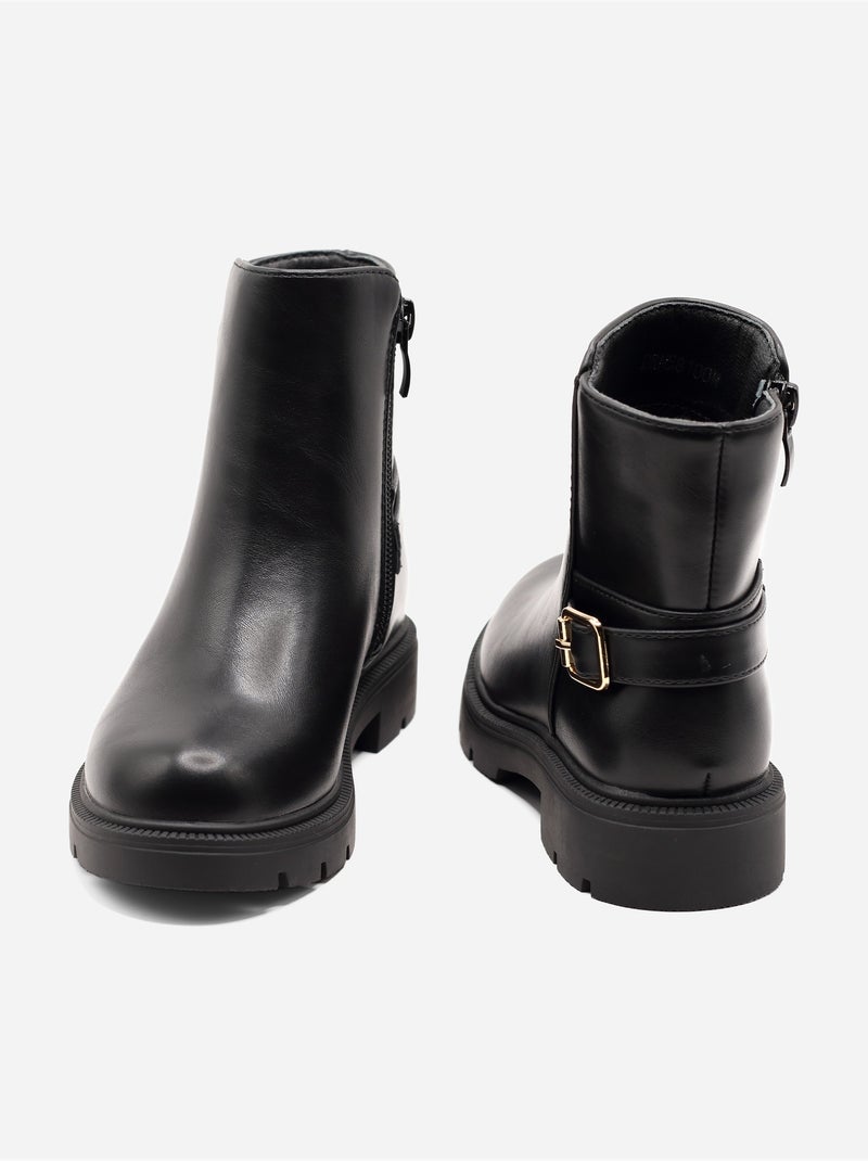 Botas com fivela de ardilão Preto - Kiabi