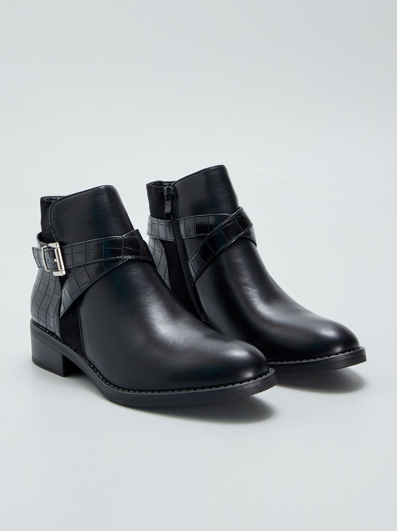 Botas com fivelas de fantasia PRETO - Kiabi