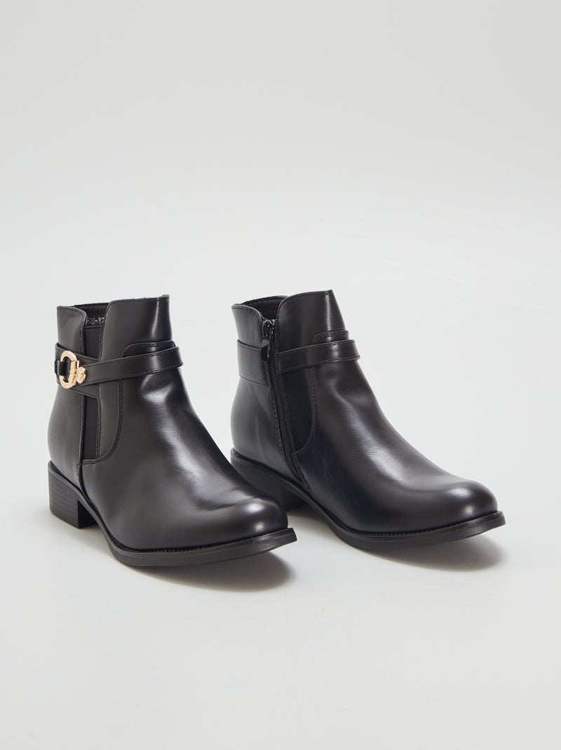 Botas com fivelas de fantasia PRETO - Kiabi