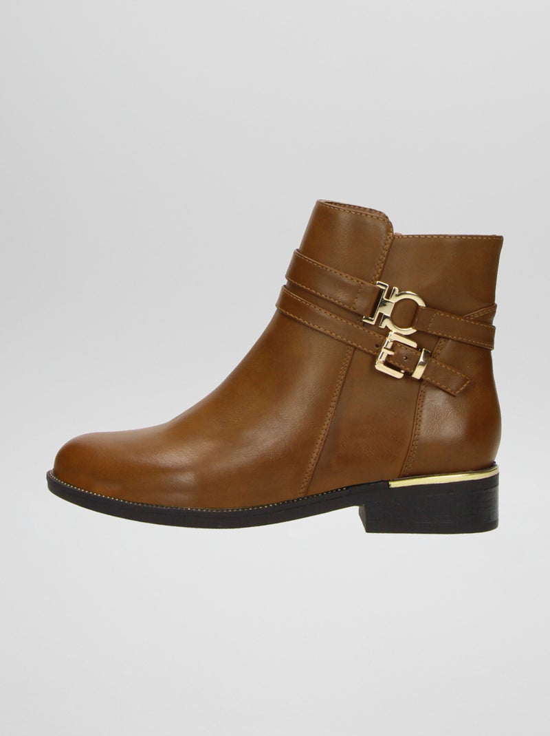 Botas com fivelas duplas de fantasia CASTANHO - Kiabi