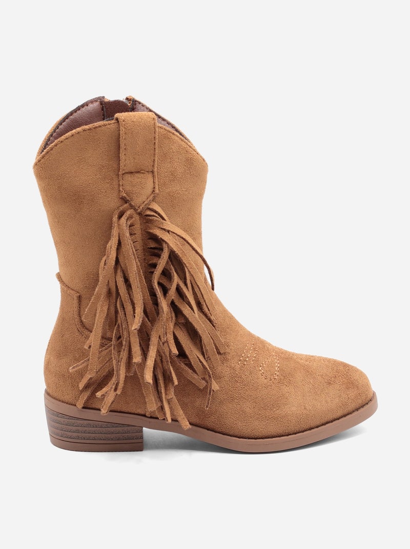 Botas com franjas Camelo - Kiabi