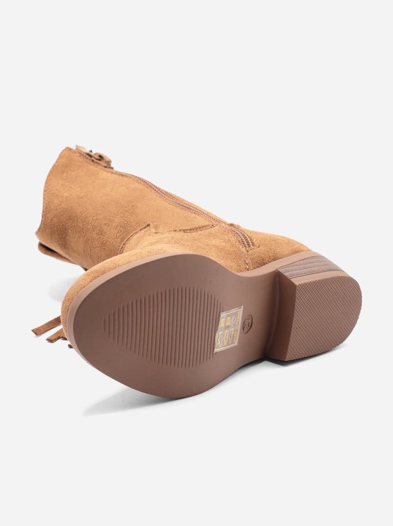 Botas com franjas Camelo - Kiabi