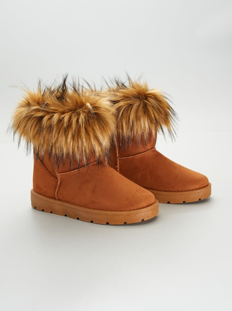 Botas com interior forrado CASTANHO - Kiabi