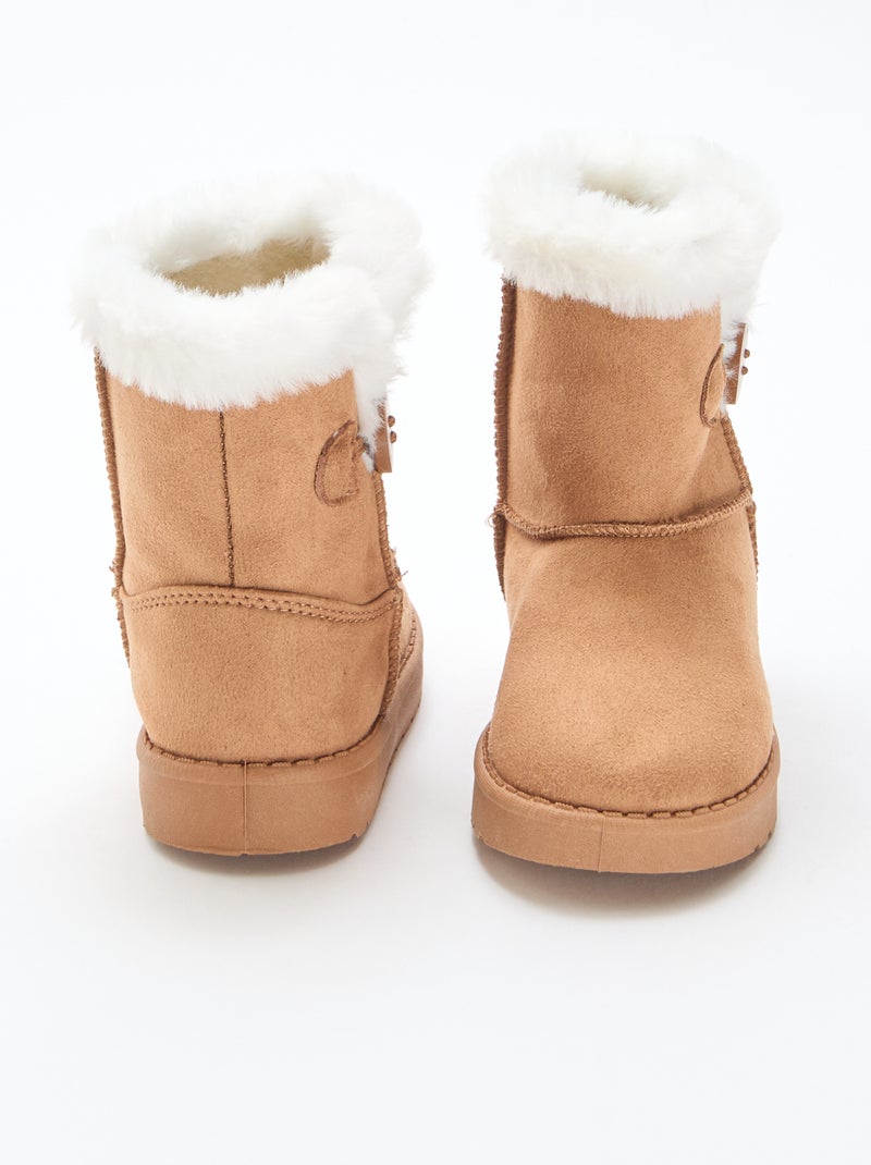 Botas com interior quente CASTANHO - Kiabi