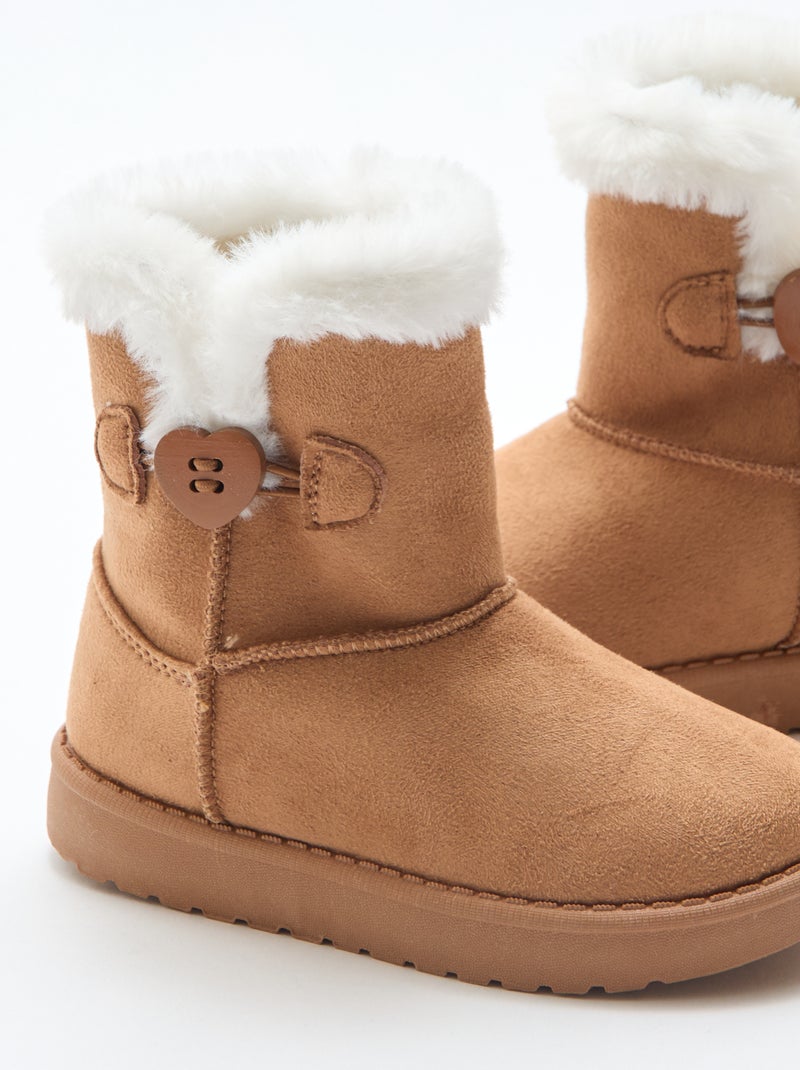 Botas com interior quente CASTANHO - Kiabi