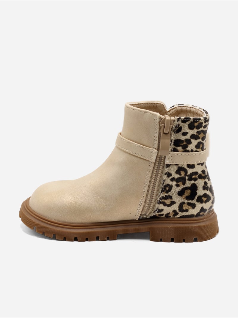 Botas com laços Creme - Kiabi