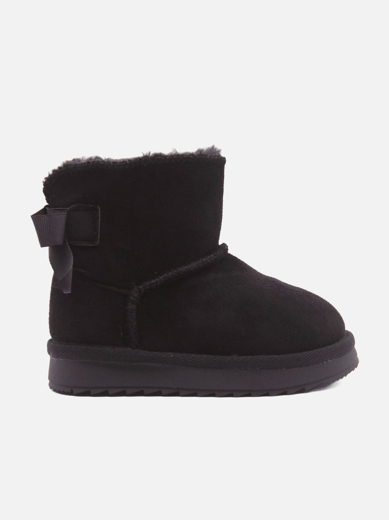 Botas com laços Preto - Kiabi