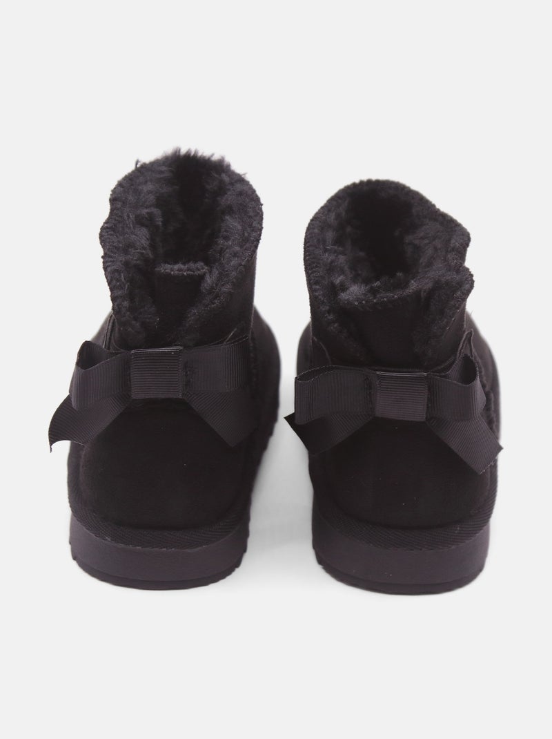 Botas com laços Preto - Kiabi