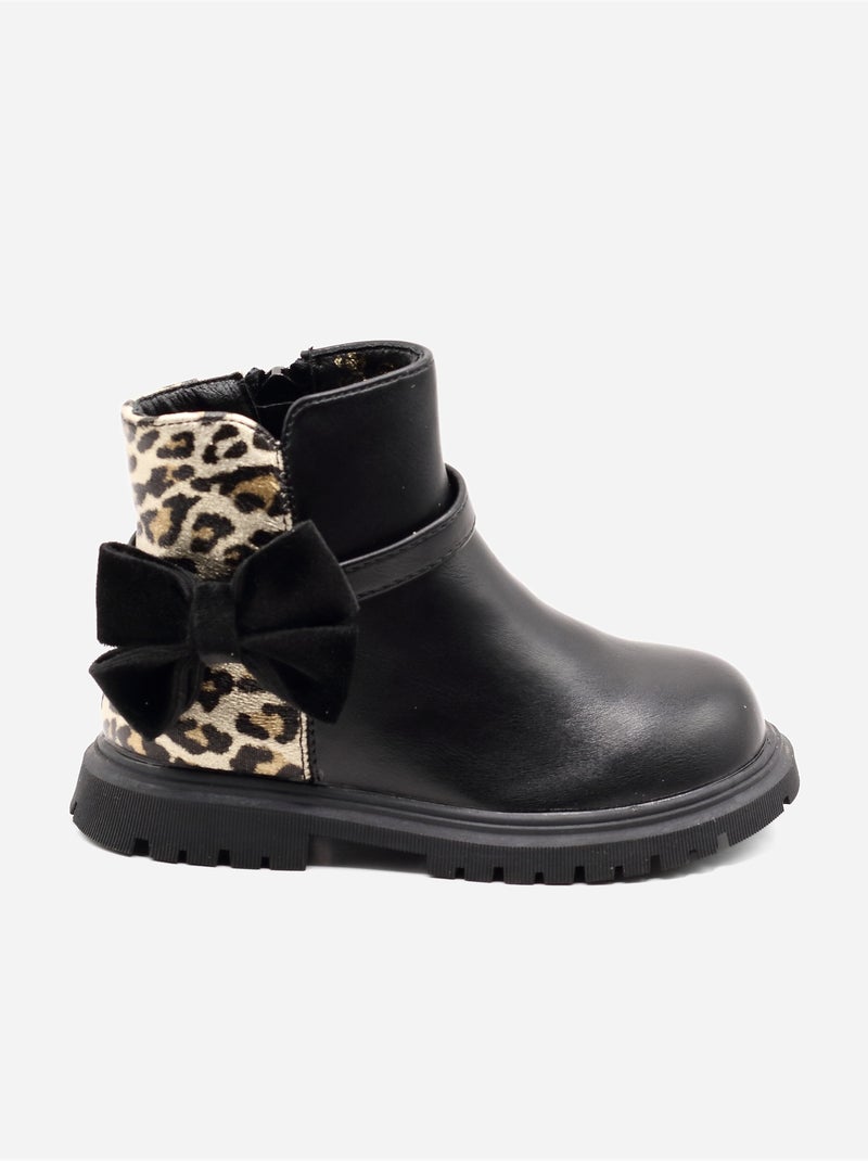 Botas com laços Preto - Kiabi