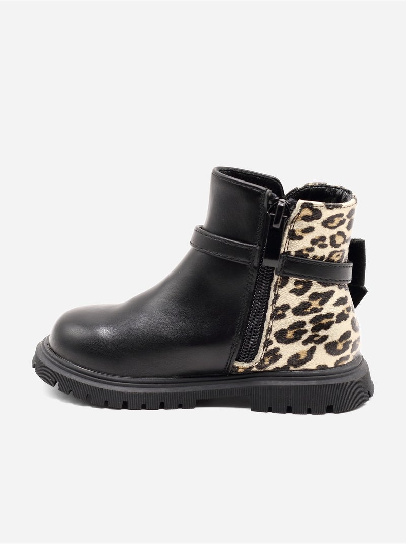 Botas com laços Preto - Kiabi