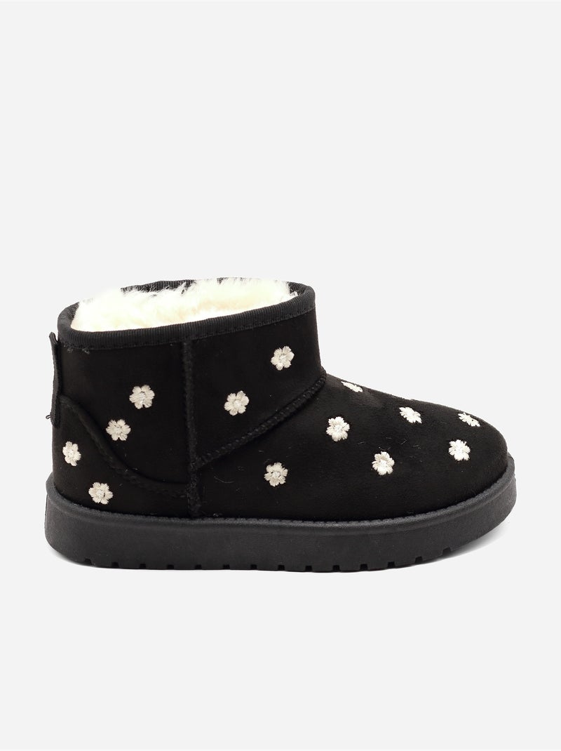 Botas com motivos florais Preto - Kiabi