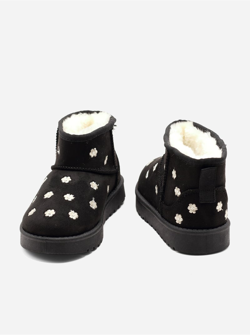 Botas com motivos florais Preto - Kiabi