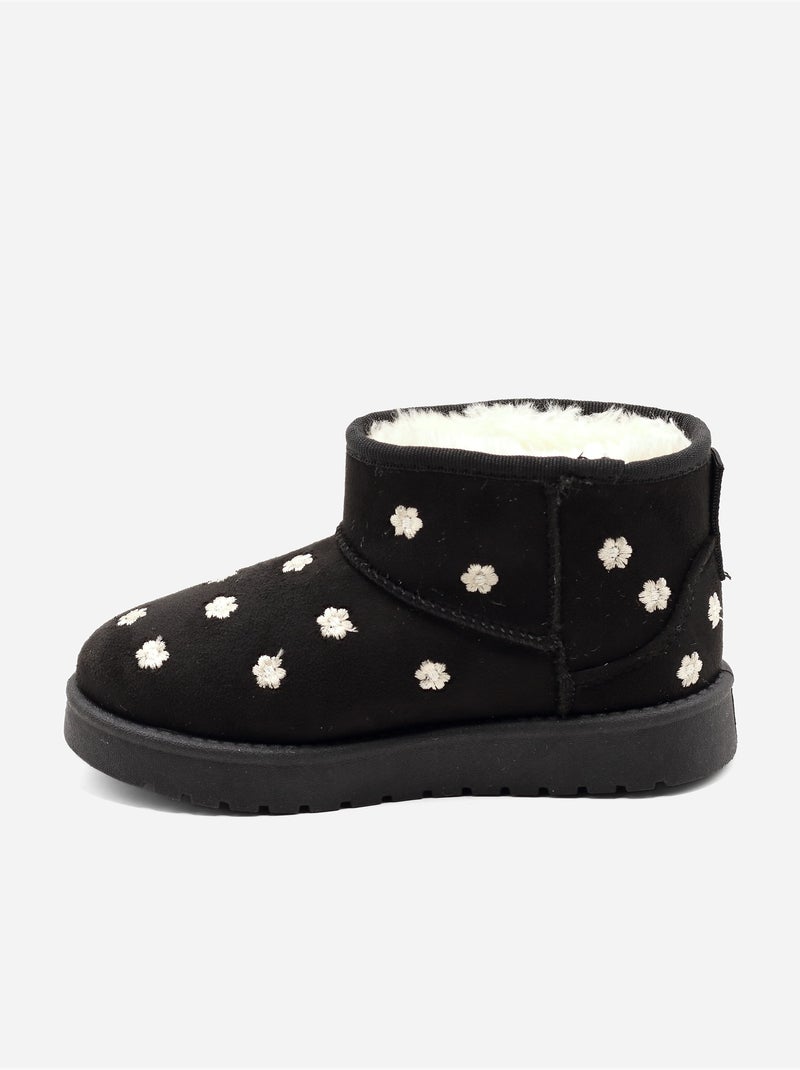 Botas com motivos florais Preto - Kiabi