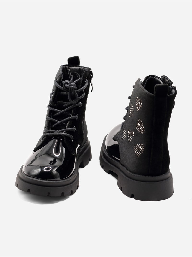 Botas com padrões Preto - Kiabi